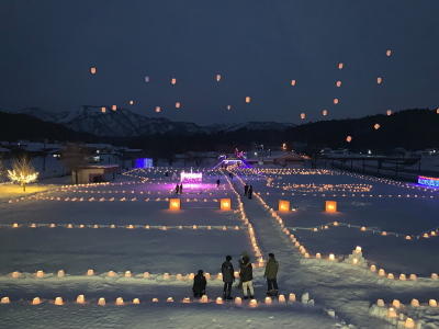 関川村七ヶ谷地区で「雪ほたる」イベントが開催されました 2022.2.13
